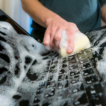 Cleaning your computer with soap
